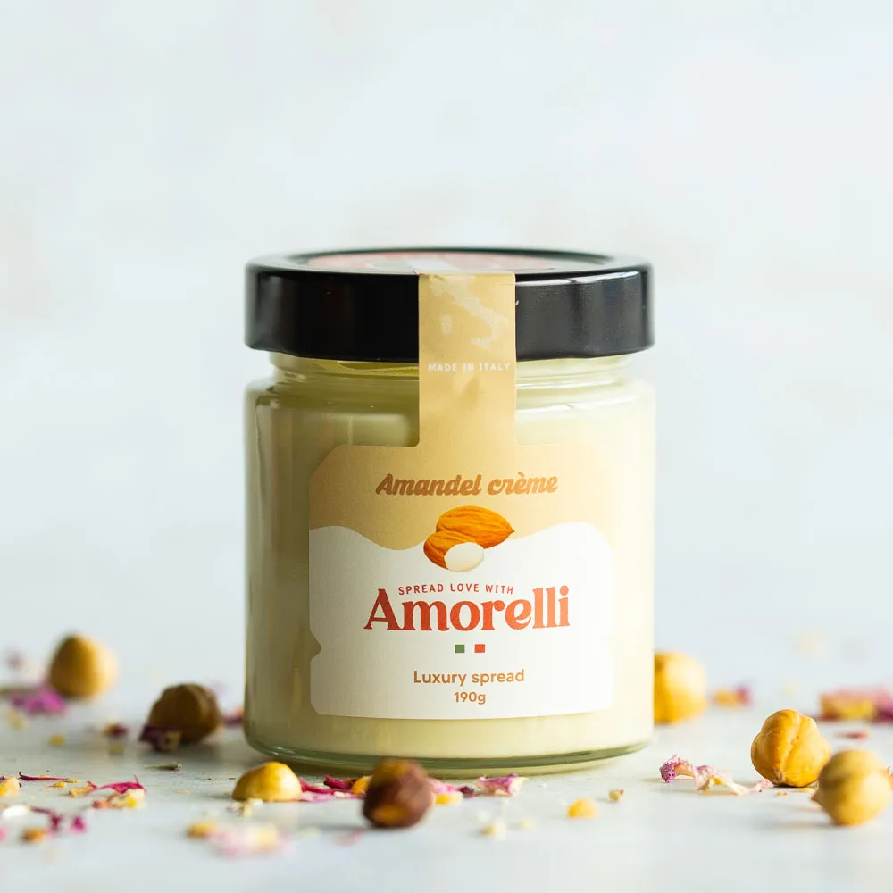 Amorelli Amandelpasta amandelcrème 190 gram Raffaello