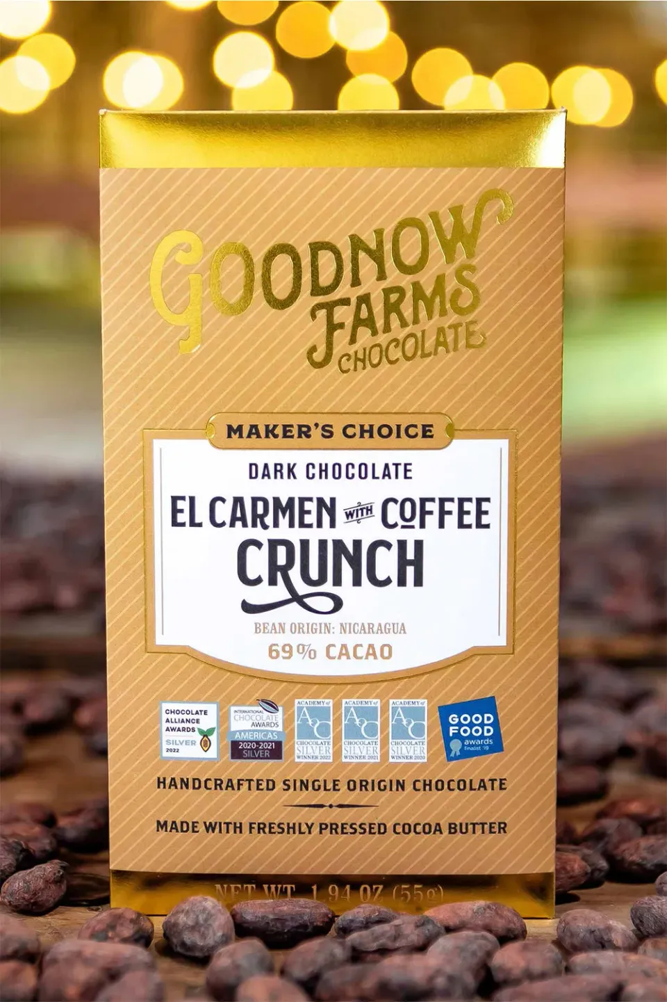 Goodnow Farms Maker’s Choice El Carmen koffie chocoladereep crunch