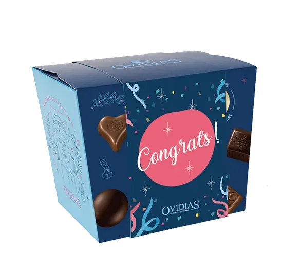 Ovidias Congrats ballotin pralines 375g cadeau