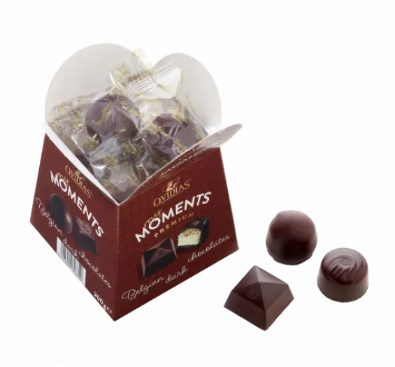 Ovidias Ballotin doos pure chocolade pralines 200g intens