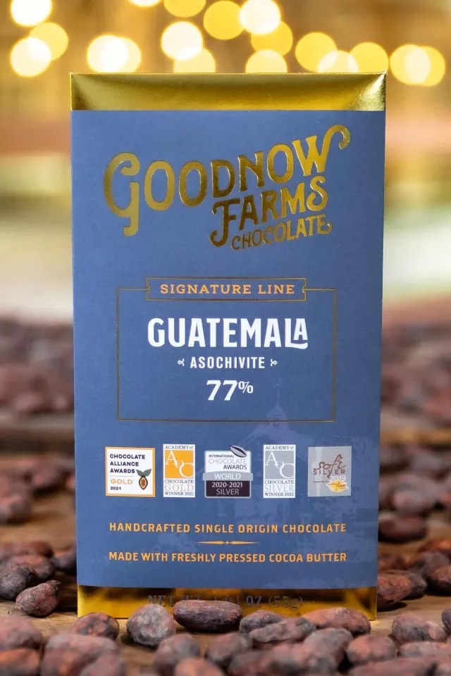 Goodnow Farms Chocolate Asochivite pure reep Guatemala fruitig
