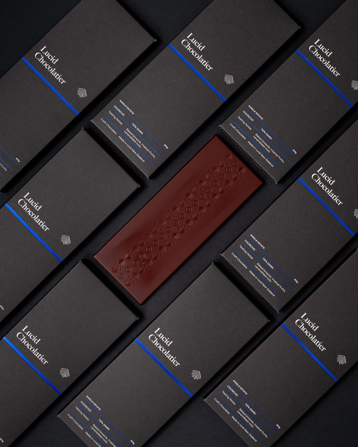 Lucid Chocolatier Purist Chuncho 72% chocoladereep 50g brownie