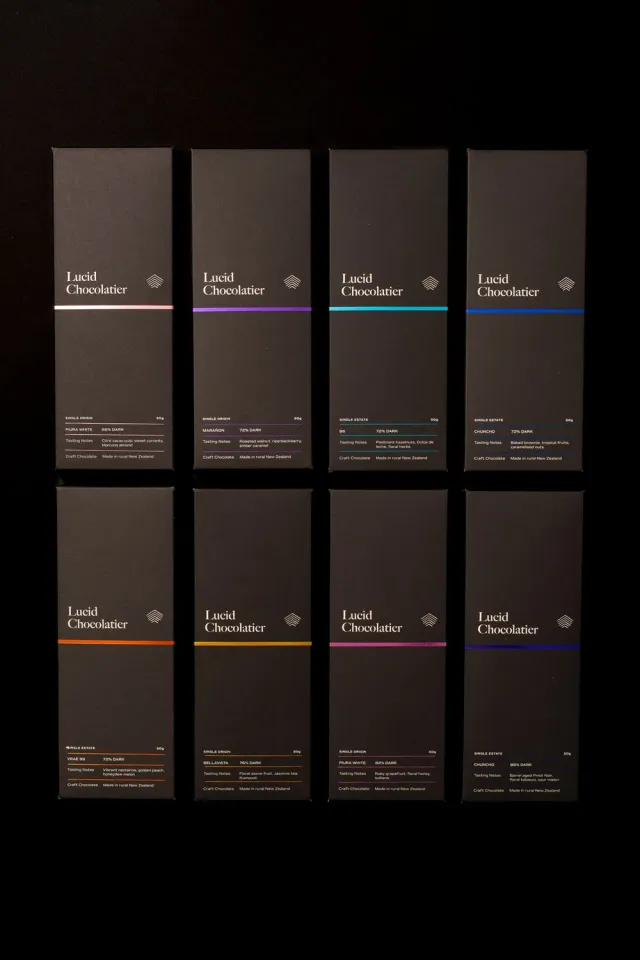 Lucid Chocolatier Purist Collection chocoladerepen 8 stuks puur