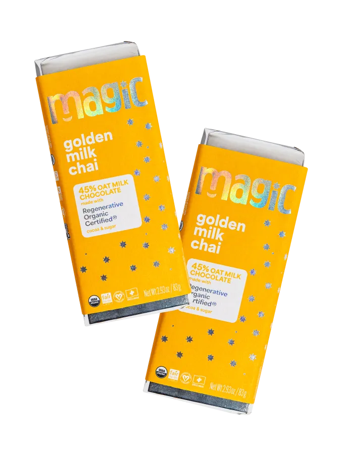 Magic Chocolate Golden Milk Chai chocoladereep 2-pack kurkuma