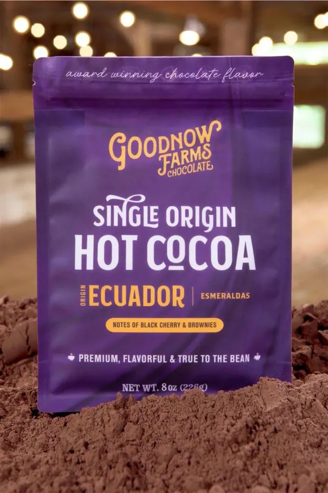 Goodnow Farms Esmeraldas warme chocolademelk single origin