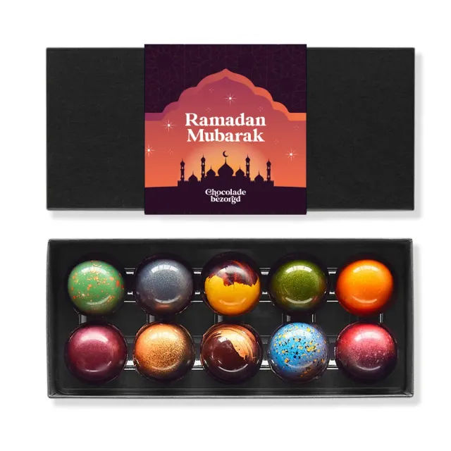 Chocoladebezorgd Ramadan Mubarak halal bonbons 10 stuks
