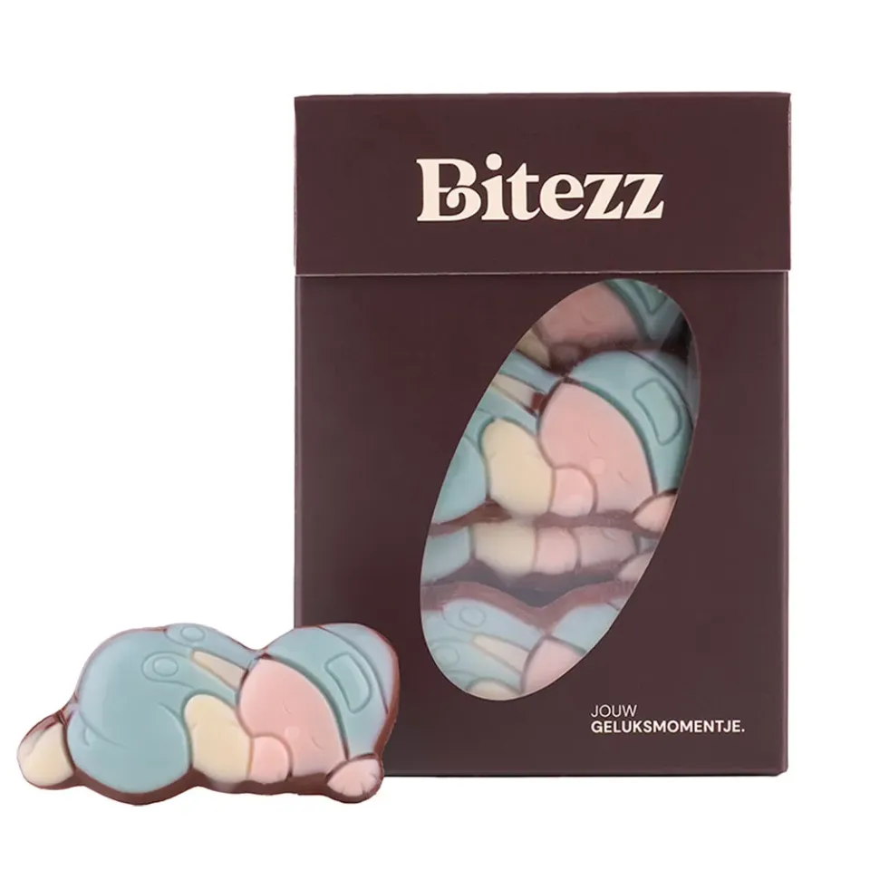 Chocoladebezorgd Baby blauw chocolade 400 gram melk