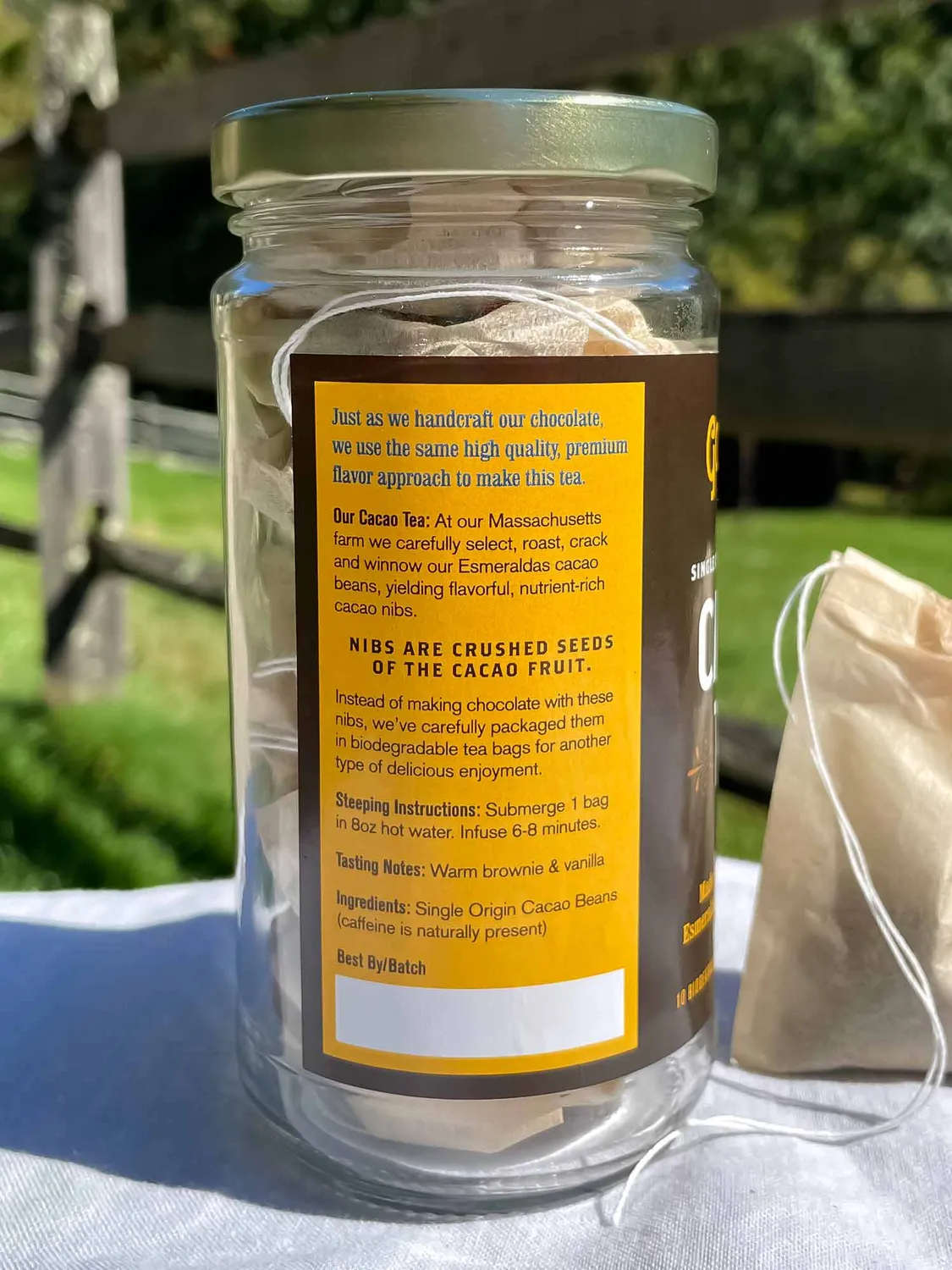 Goodnow Farms Cacao Tea cacaothee brownie-vanille