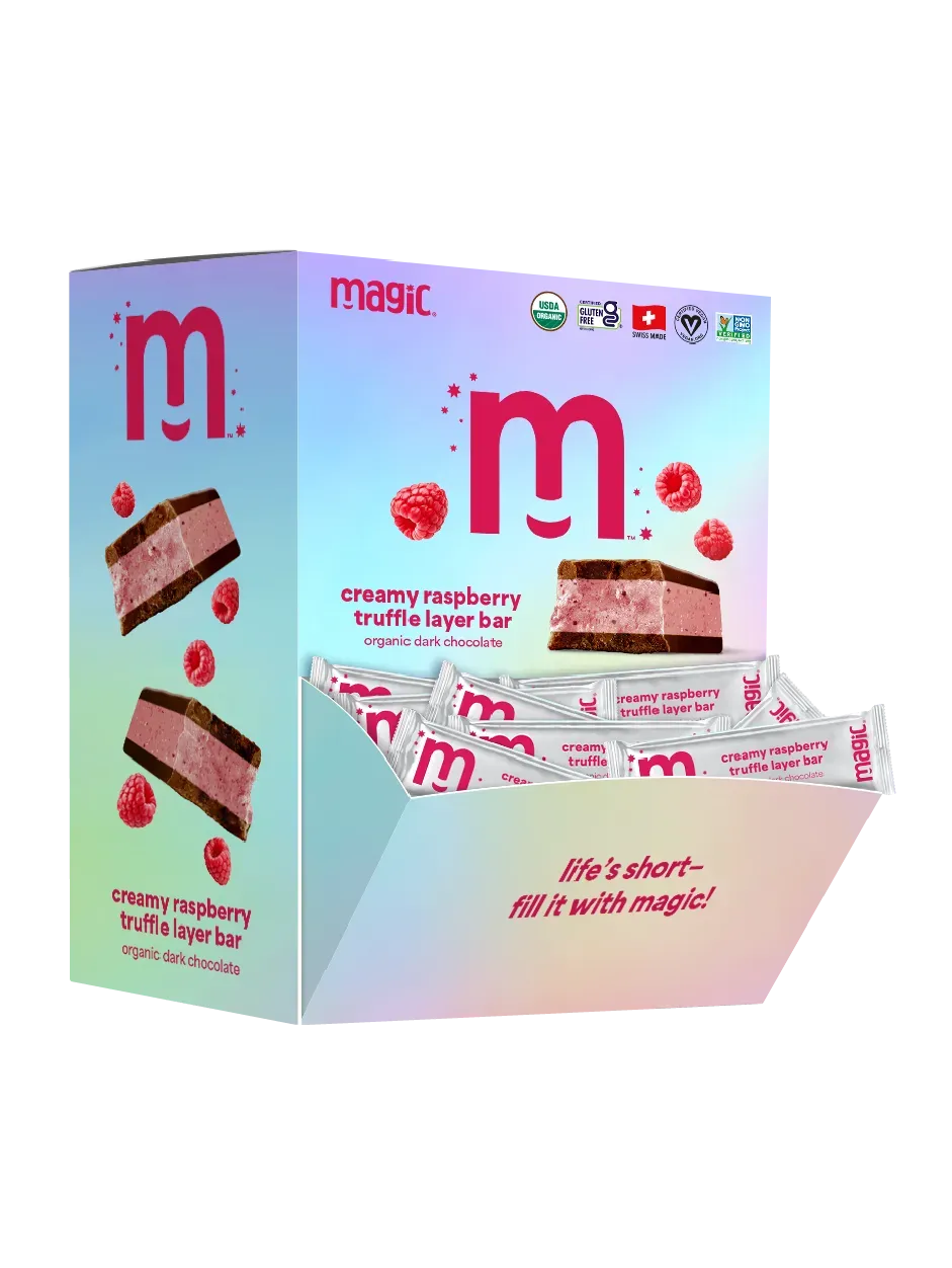 Magic Chocolate Creamy Raspberry truffelrepen 60x15g puur