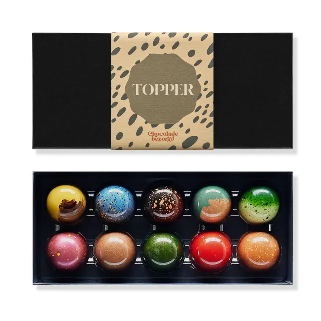 Chocoladebezorgd Jij bent een topper bonbons 10 stuks alcoholvrij