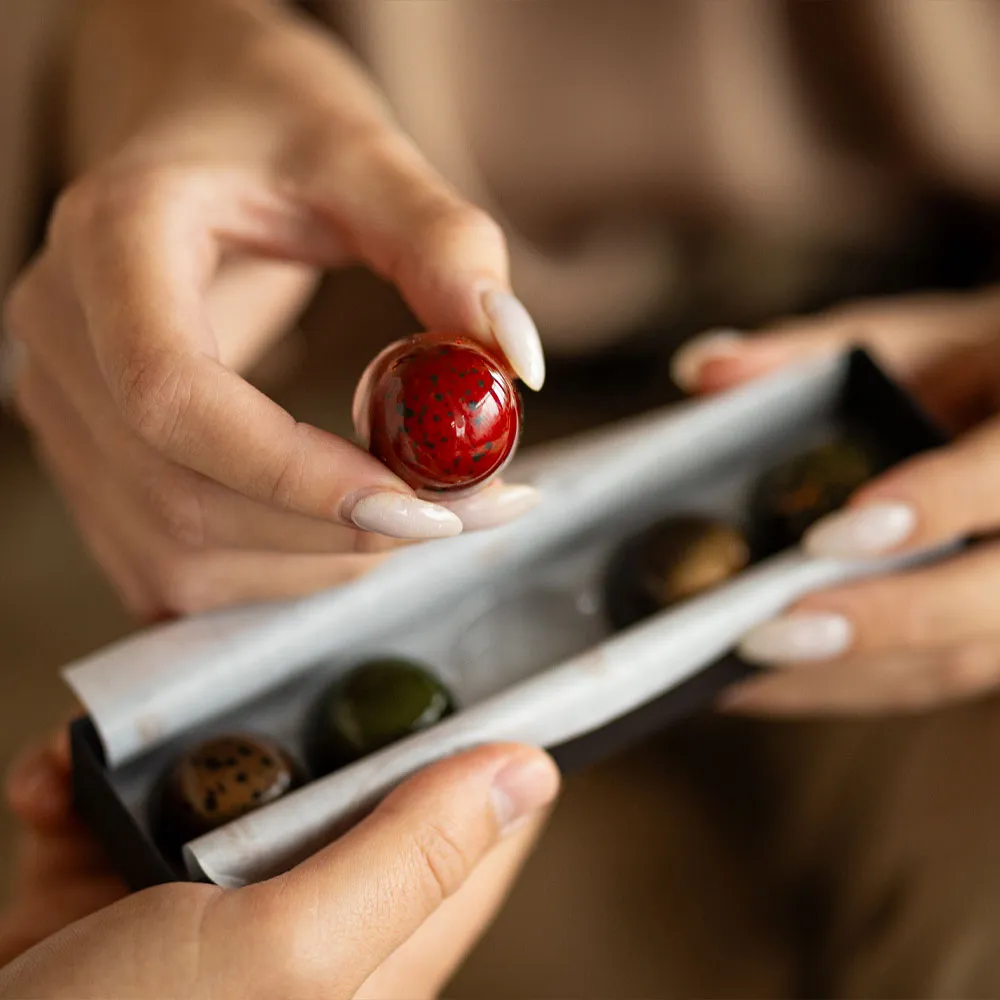 Chocoladebezorgd Nieuwjaarsbonbons 5 stuks alcoholvrij