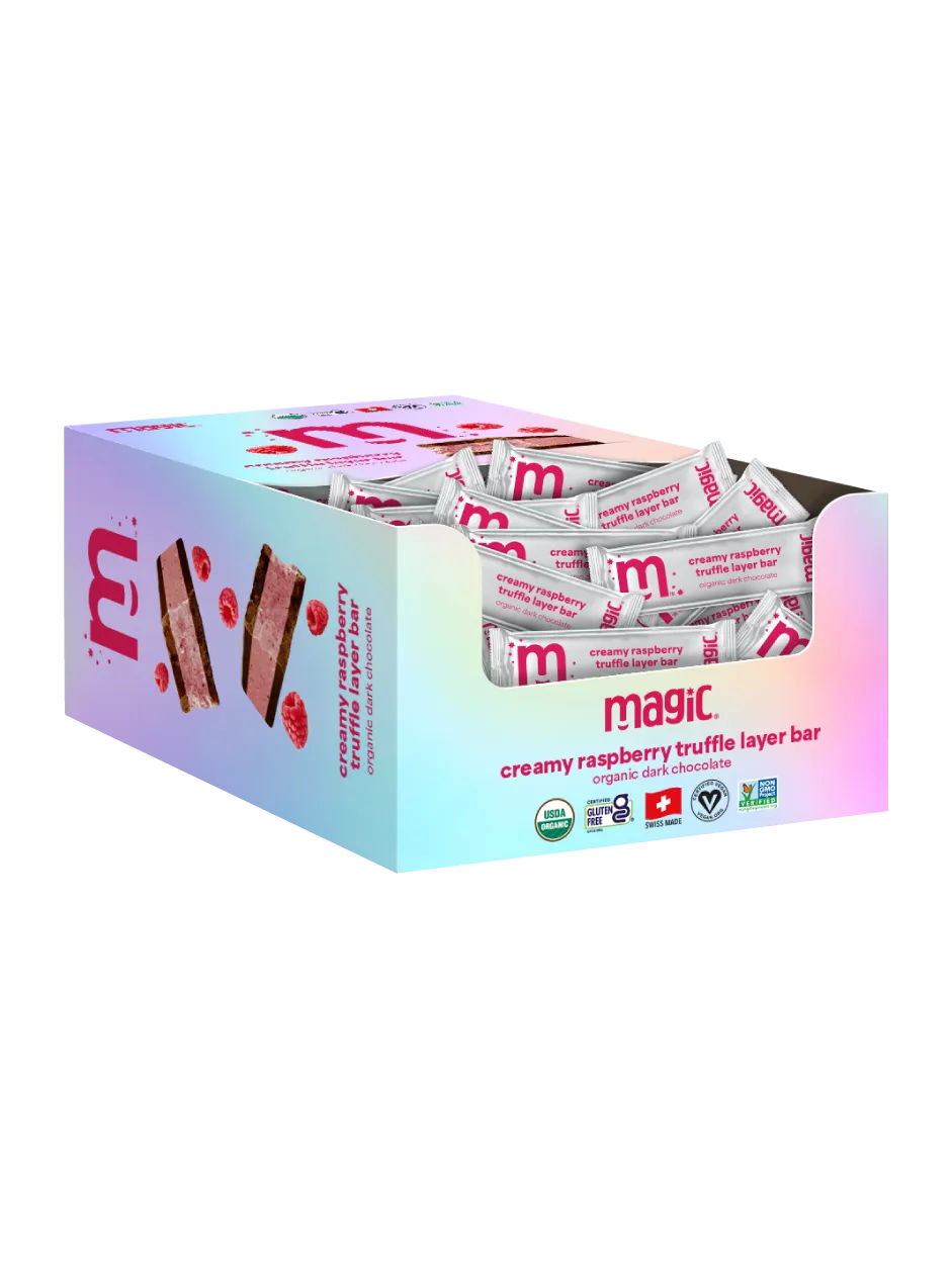 Magic Chocolate Creamy Raspberry truffelrepen 60x15g puur