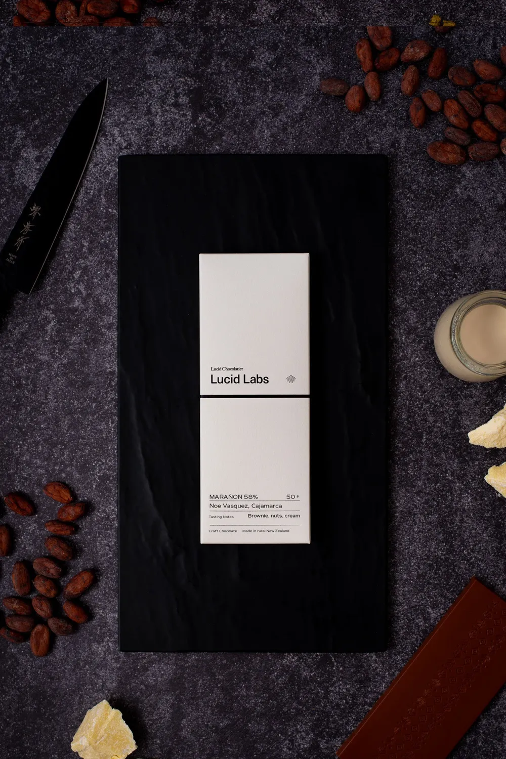 Lucid Chocolatier Marañon 58% chocoladereep donkere melk