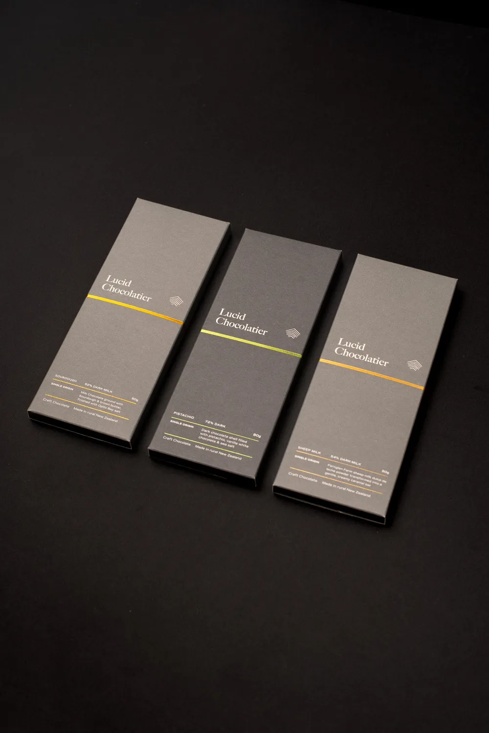 Lucid Chocolatier Inquisitive Sampler proefset 3 repen