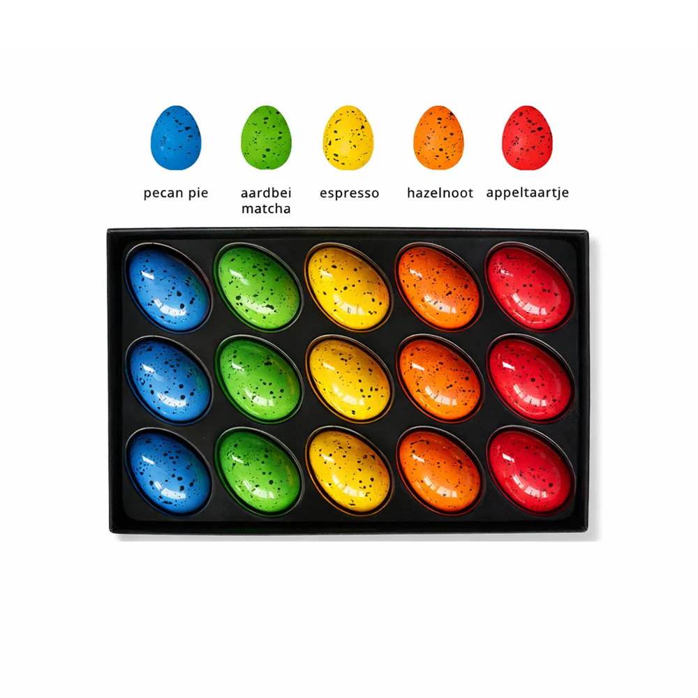 Chocoladebezorgd bonbon paaseitjes 15 stuks cadeau
