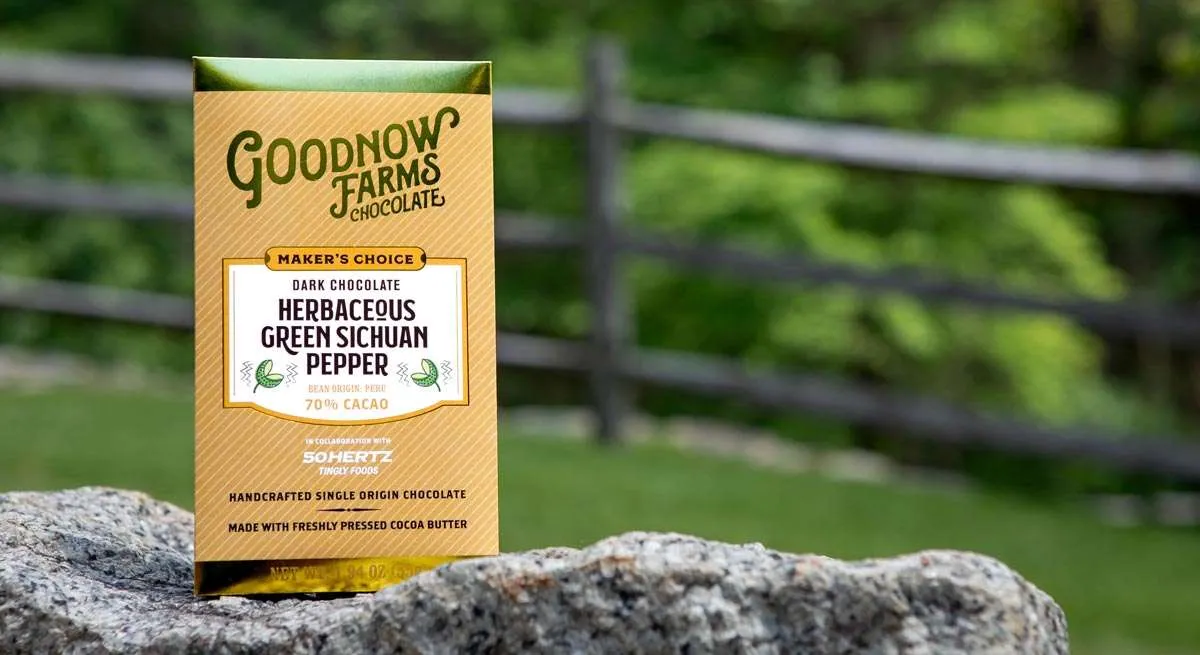 Goodnow Farms Maker's Choice Herbaceous Green Sichuan Pepper chocoladereep