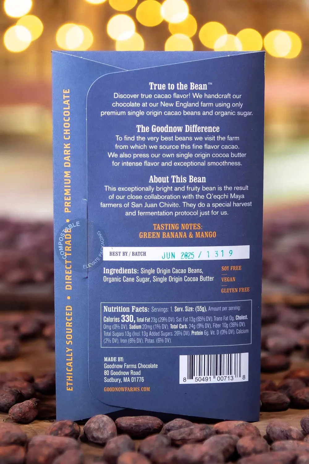 Goodnow Farms Chocolate Asochivite pure reep Guatemala fruitig