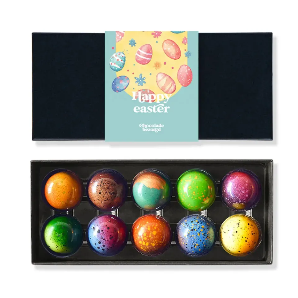 Chocoladebezorgd Paasbonbons 10 stuks alcoholvrij doosje