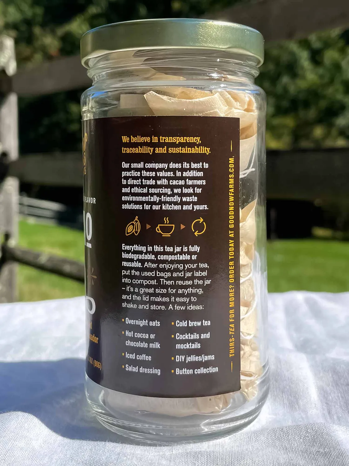 Goodnow Farms Cacao Tea cacaothee brownie-vanille