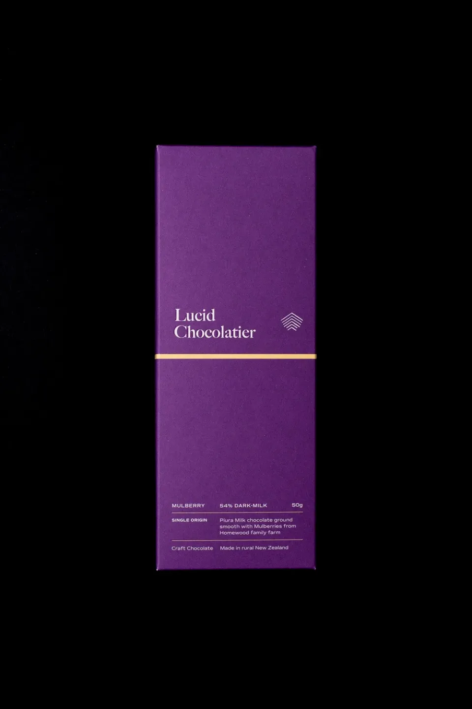 Lucid Chocolatier Infusion Mulberry melkchocoladereep 50g