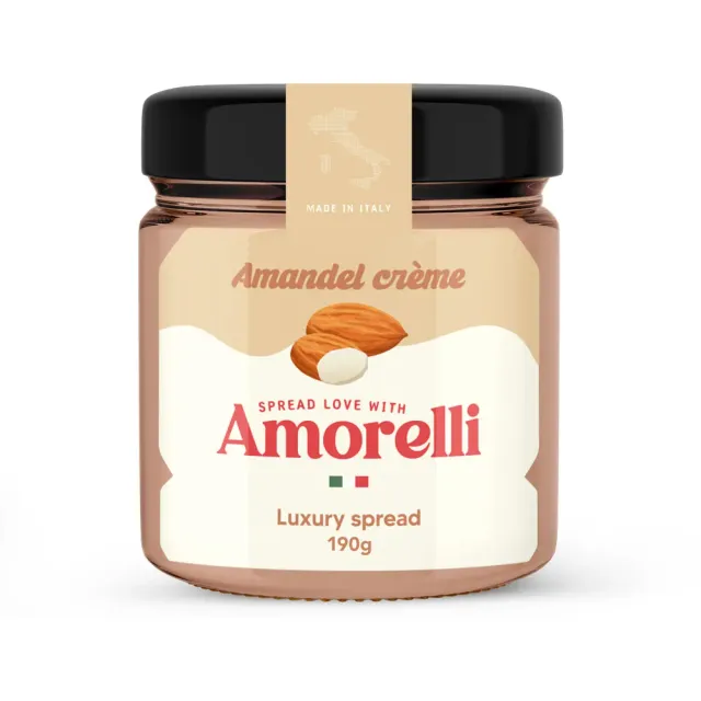 Amorelli Amandelpasta amandelcrème 190 gram Raffaello