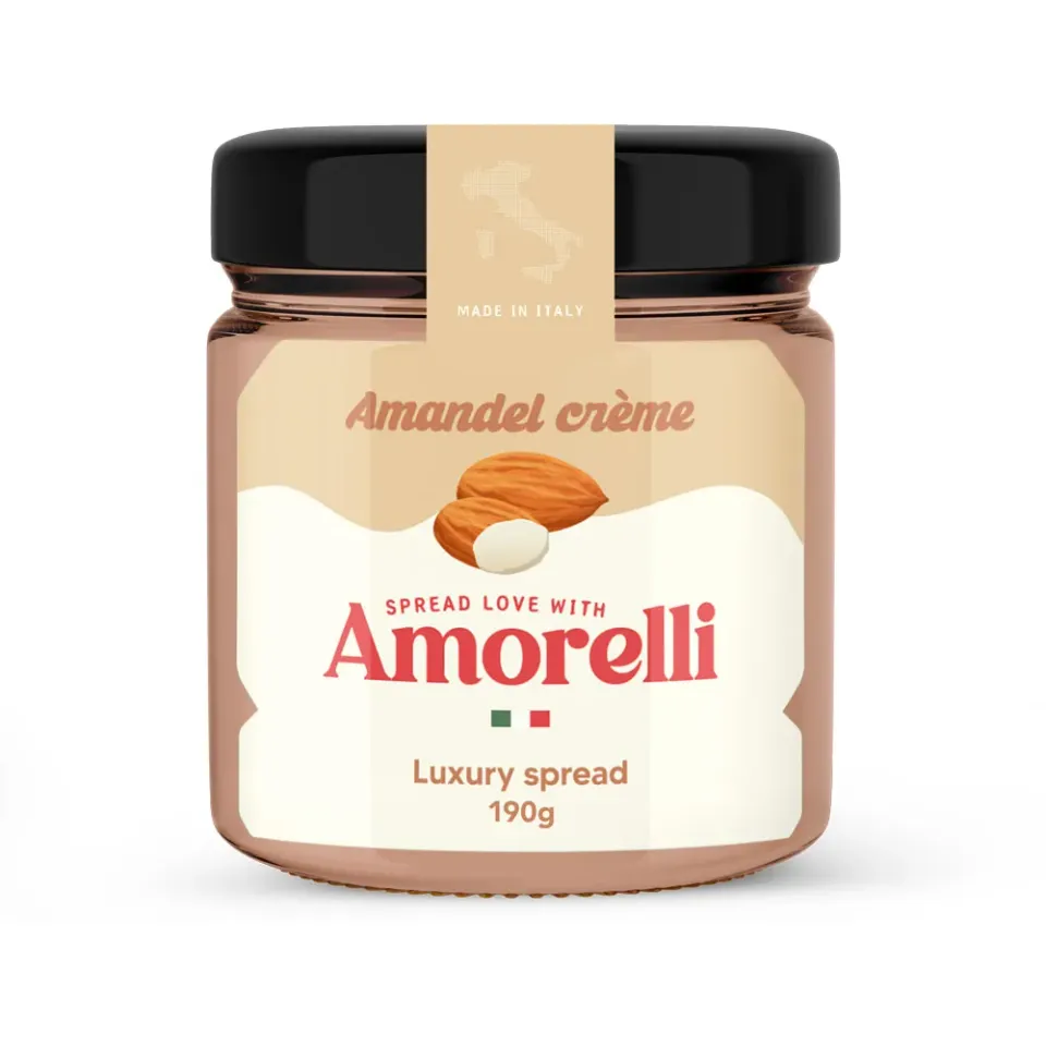 Amorelli Amandelpasta amandelcrème 190 gram Raffaello
