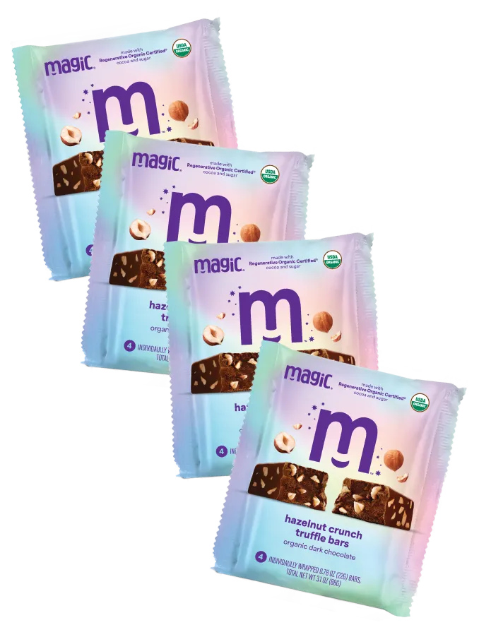 Magic Chocolate Hazelnut Crunch truffelreep 8x22g hazelnoot