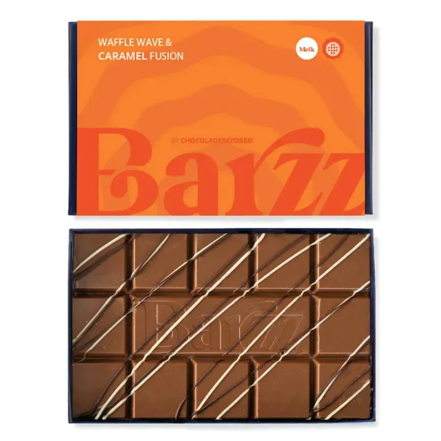 Chocoladebezorgd Barzz Stroopwafel chocoladereep 220g melk