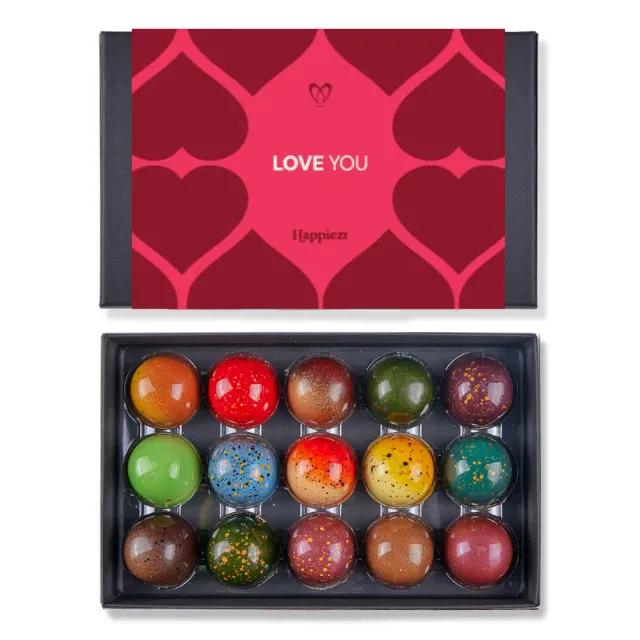 Chocoladebezorgd Liefde bonbons 15 stuks alcoholvrij