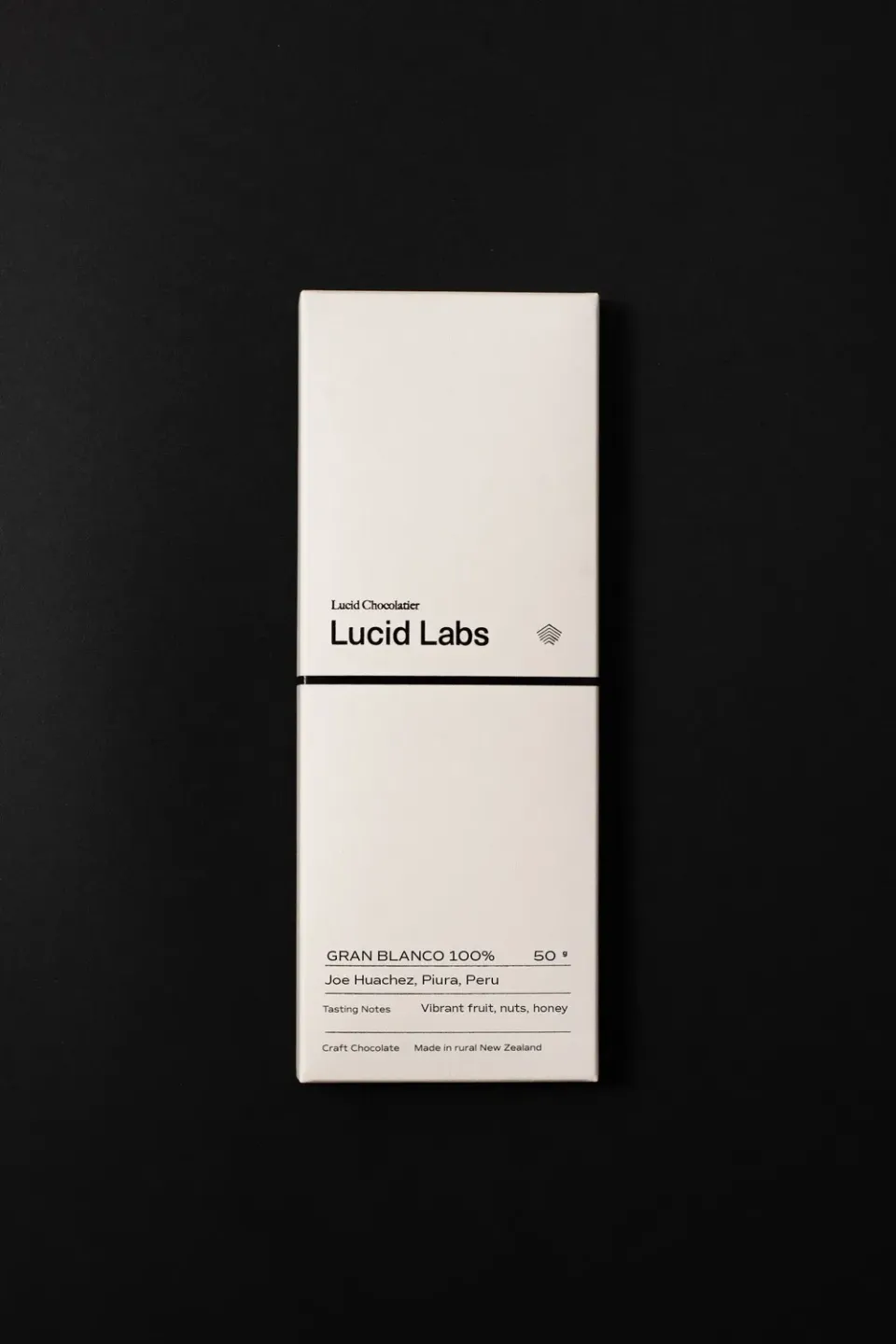 Lucid Chocolatier Gran Blanco 100% chocoladereep 50g fruitig