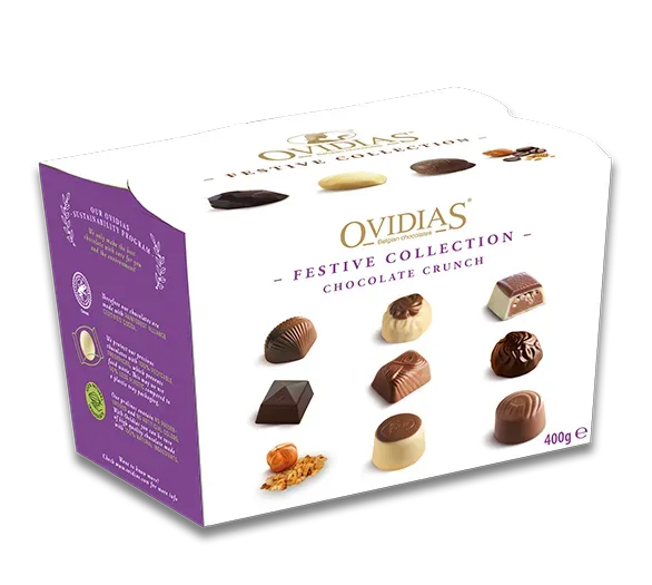 Ovidias ballotin pralines 400g crunch krokant
