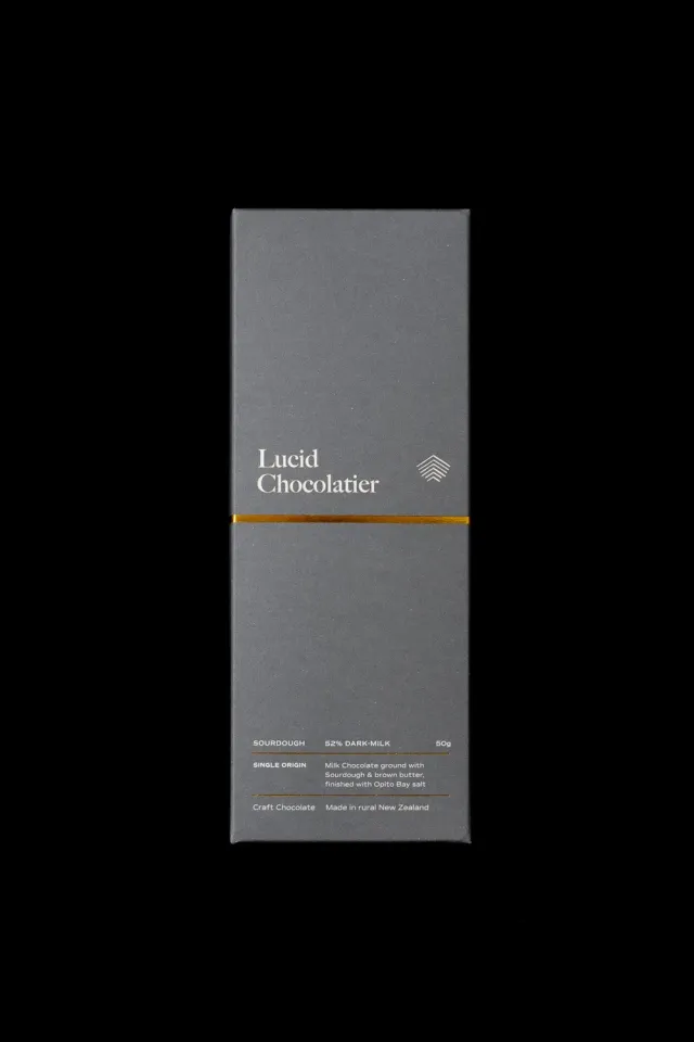 Lucid Chocolatier Sourdough melkchocoladereep 50g zeezout