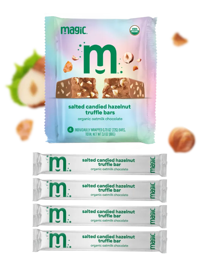 Magic Chocolate Salted Hazelnut truffelreep 8x22g haver gezouten