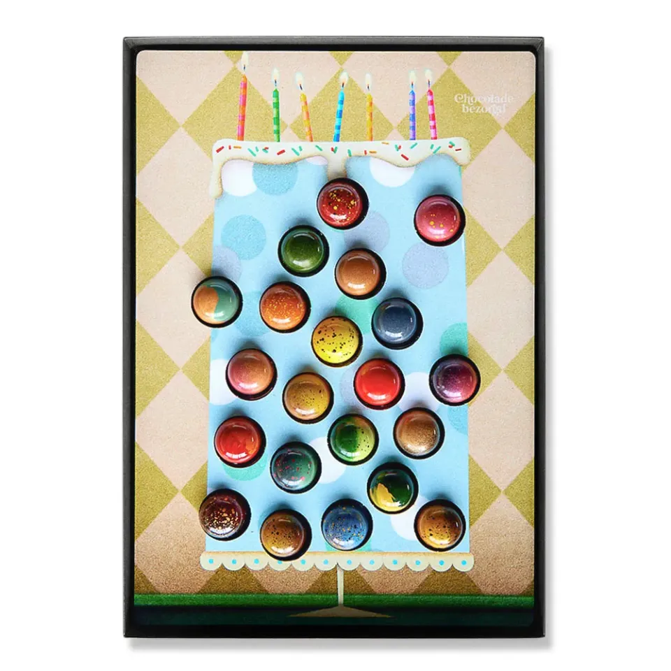 Chocoladebezorgd Blue Birthday Cake bonbons 21 stuks mix