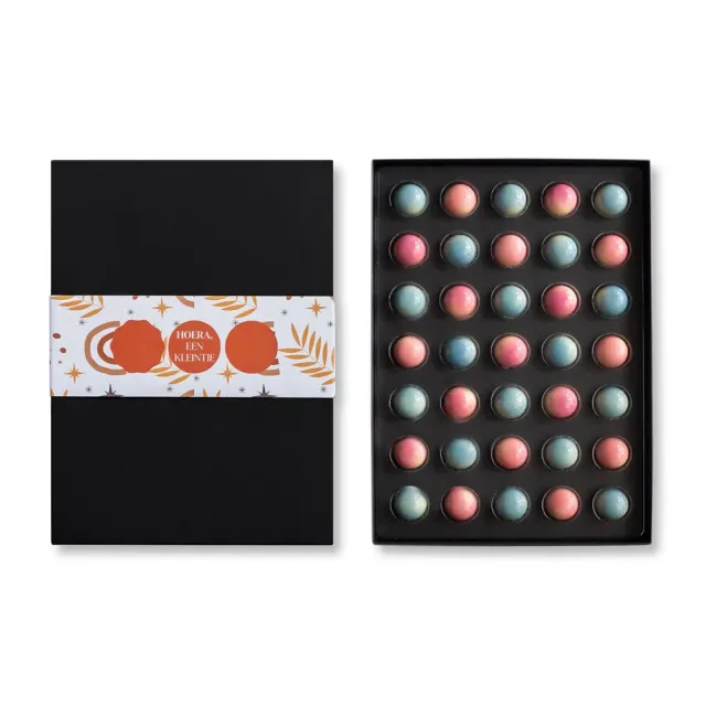 Chocoladebezorgd Geboorte bonbons beschuitmuisjes 35 stuks