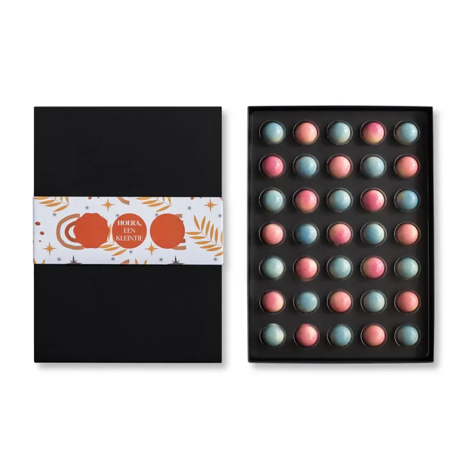 Chocoladebezorgd Geboorte bonbons beschuitmuisjes 35 stuks