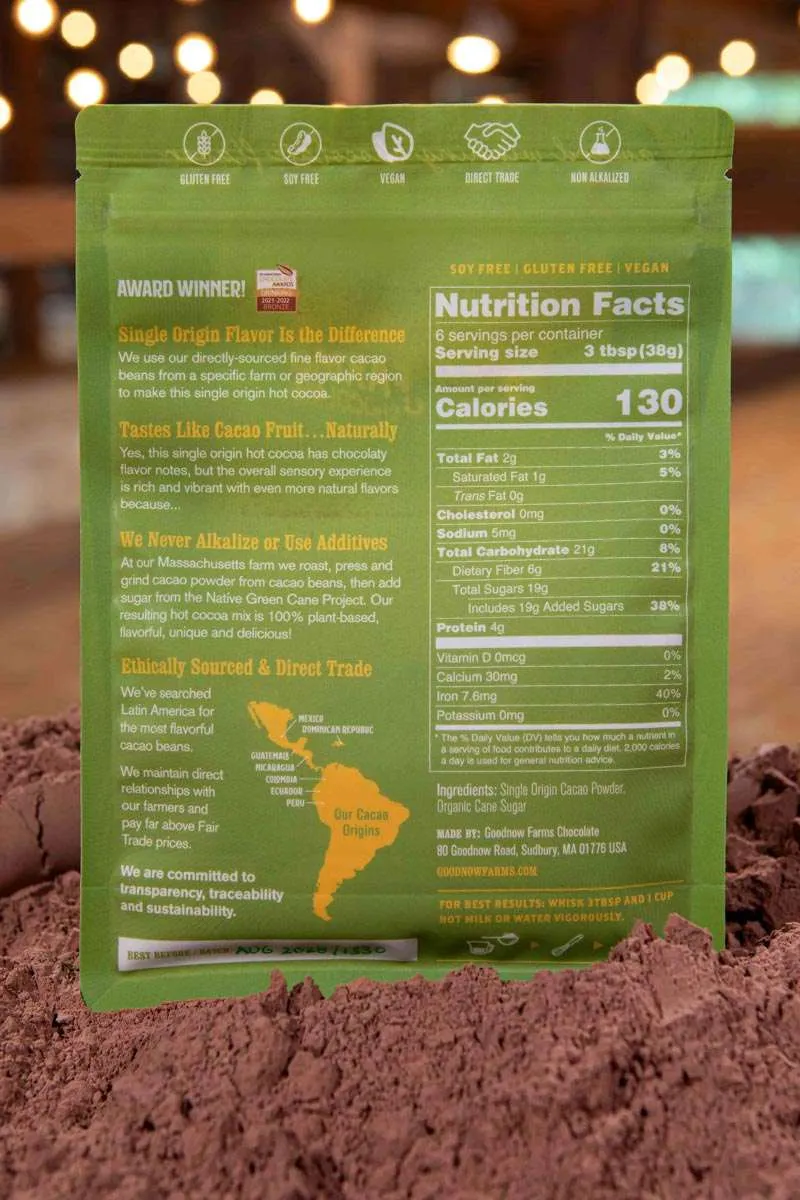 Goodnow Farms Ucayali warme chocolademelk single origin