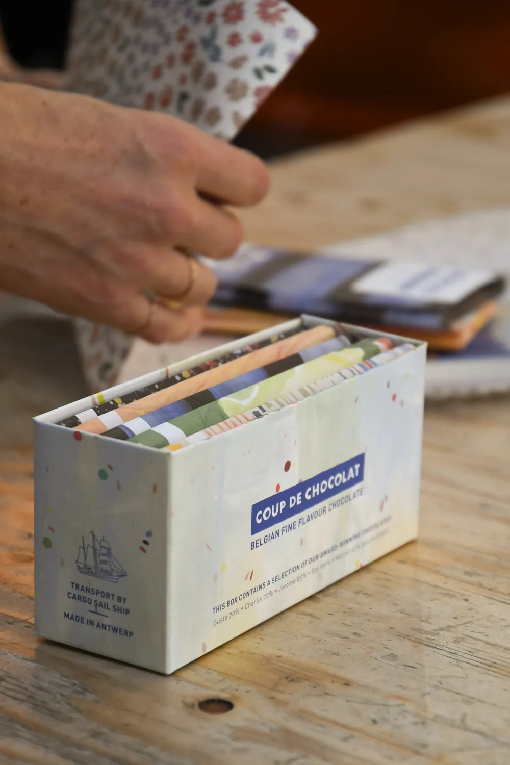 Coup de Chocolat geschenkdoos 5 repen Colombia