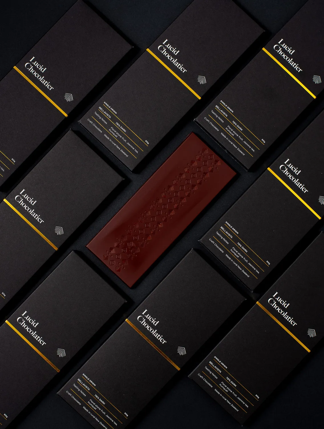 Lucid Chocolatier Bellavista 76% chocoladereep puur