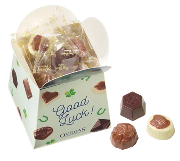 Ovidias Good Luck ballotin pralines 200g geluk