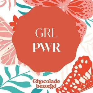 Chocoladebezorgd GRL PWR chocoladereep cadeau