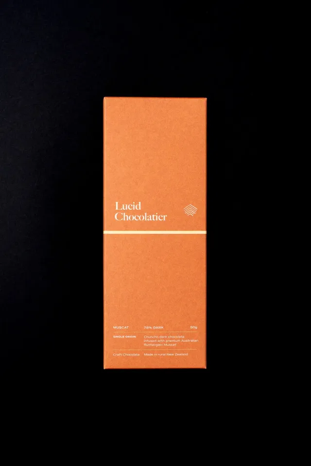 Lucid Chocolatier Muscat 78% chocoladereep dessertwijn infusie
