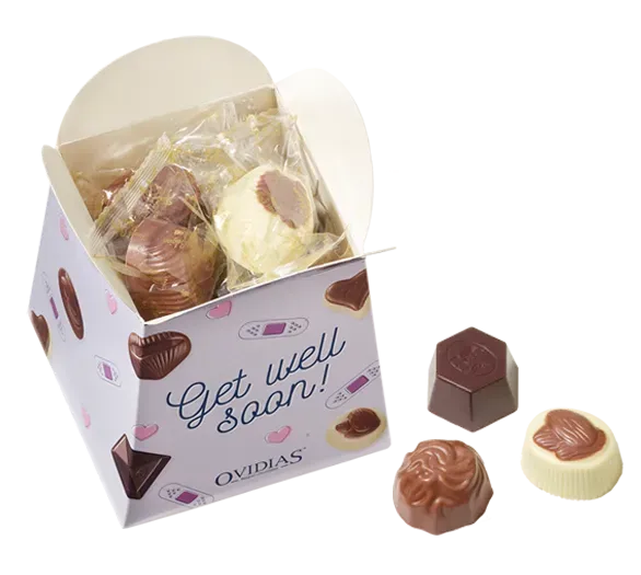 Ovidias Get Well Soon ballotin pralines 200g beterschapscadeau