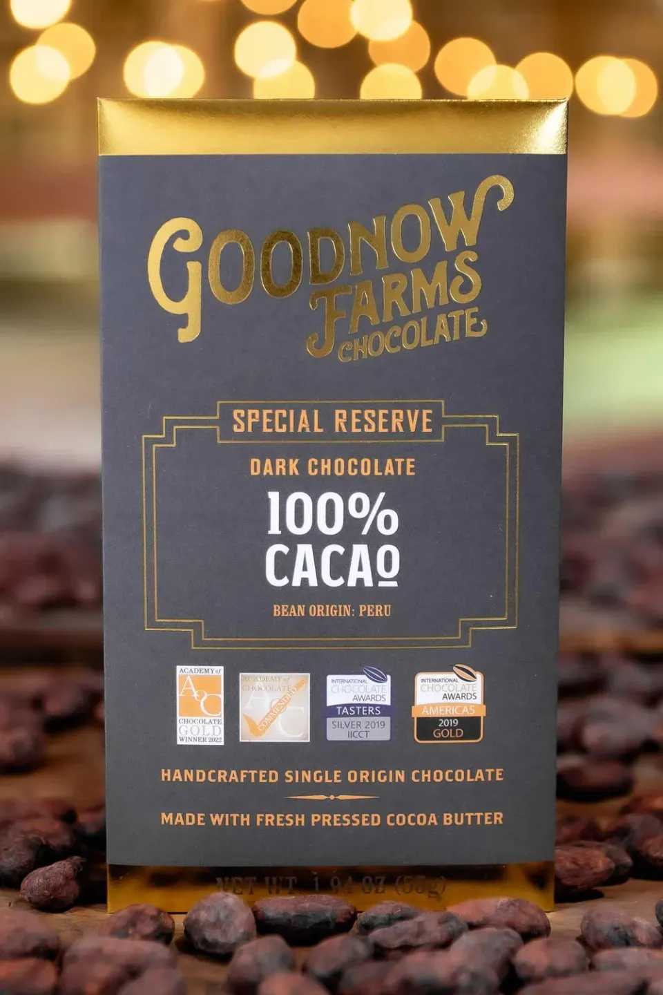 Goodnow Farms Special Reserve 100% chocoladereep cacao suikervrij