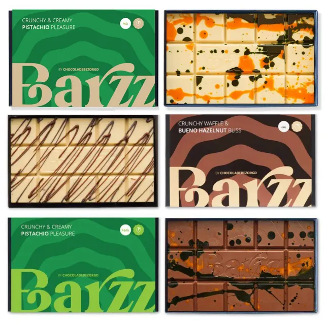 Chocoladebezorgd Barzz Bestseller bundel 3 repen pistache bueno