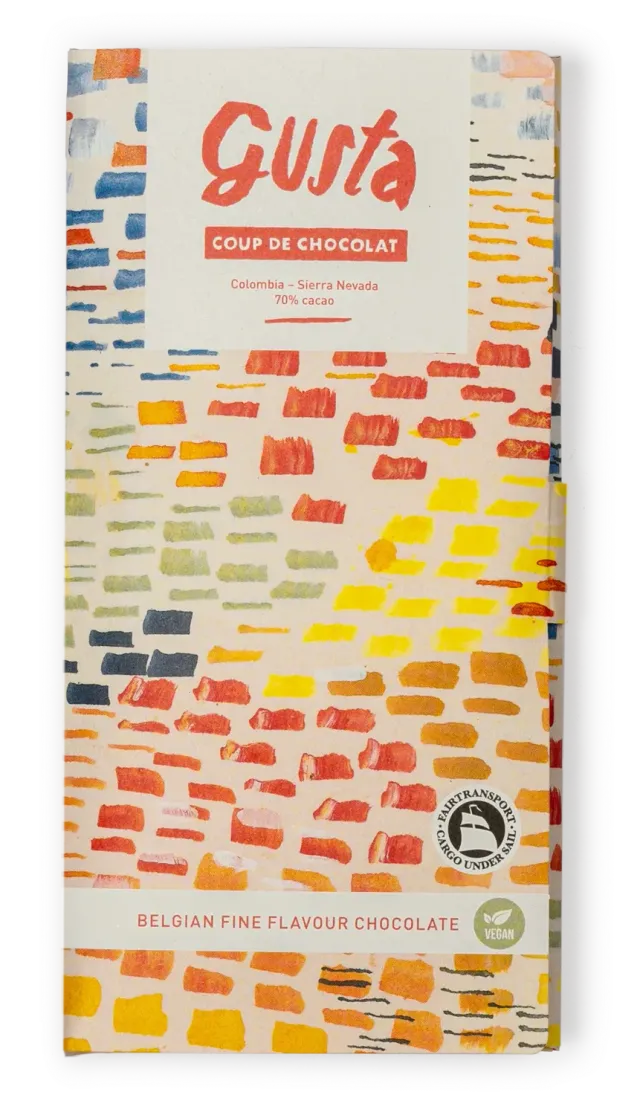 Coup de Chocolat Gusta 70% reep Colombia fruitig