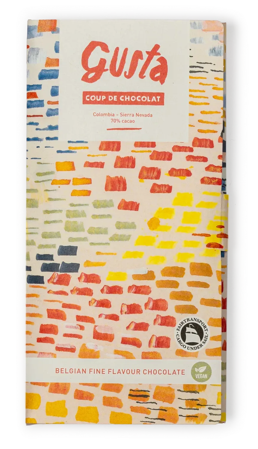 Coup de Chocolat Gusta 70% reep Colombia fruitig