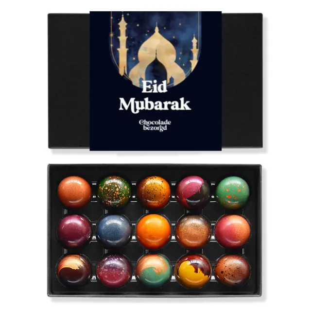 Chocoladebezorgd Eid Mubarak bonbons 15 stuks halal