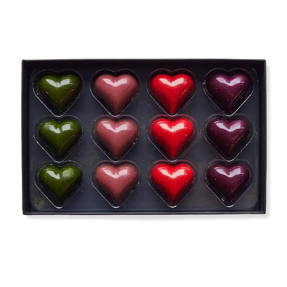 Chocoladebezorgd Hartjes bonbons 12 stuks melk