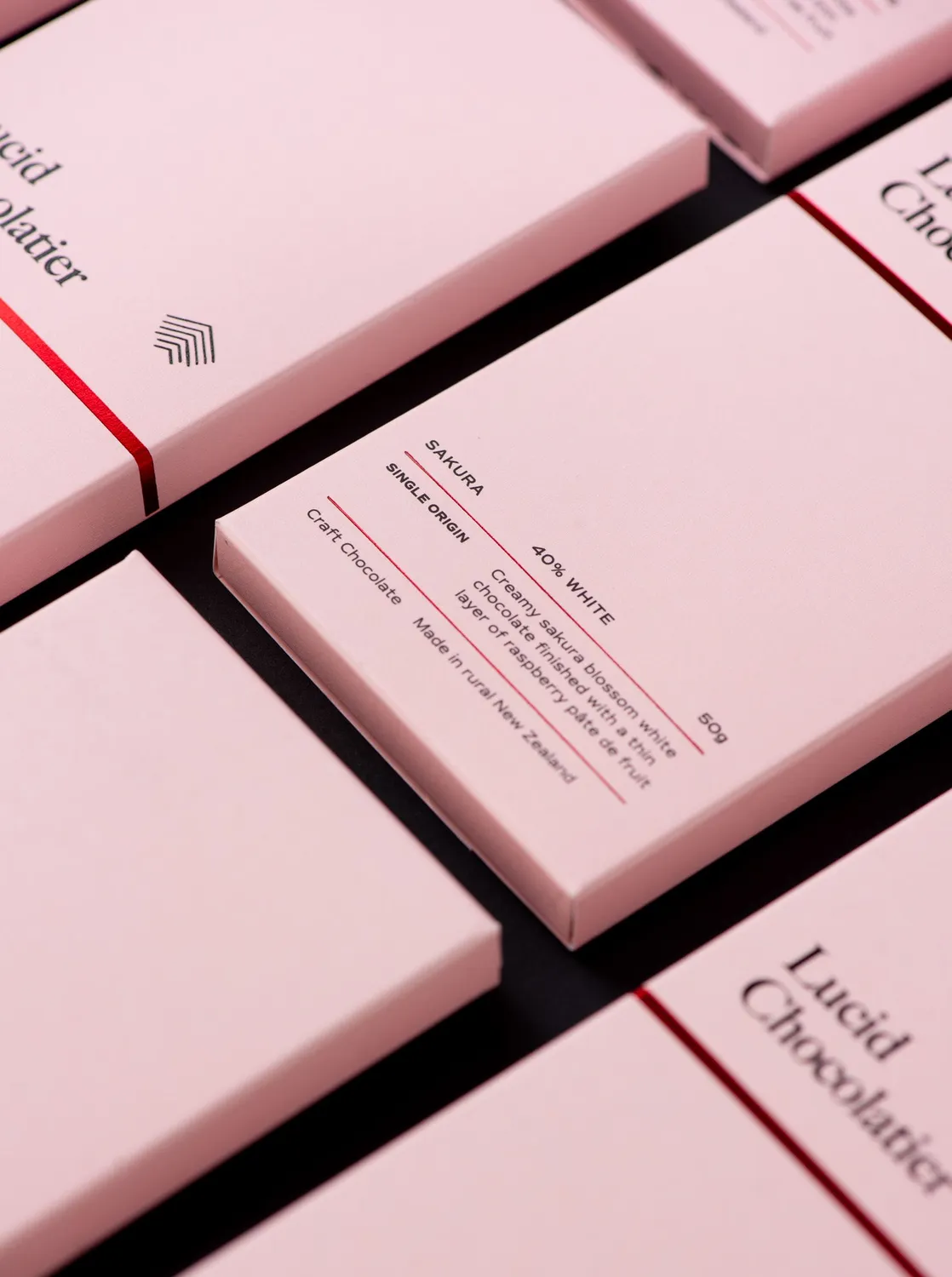 Lucid Chocolatier Sakura chocoladereep 50g framboos bloemig